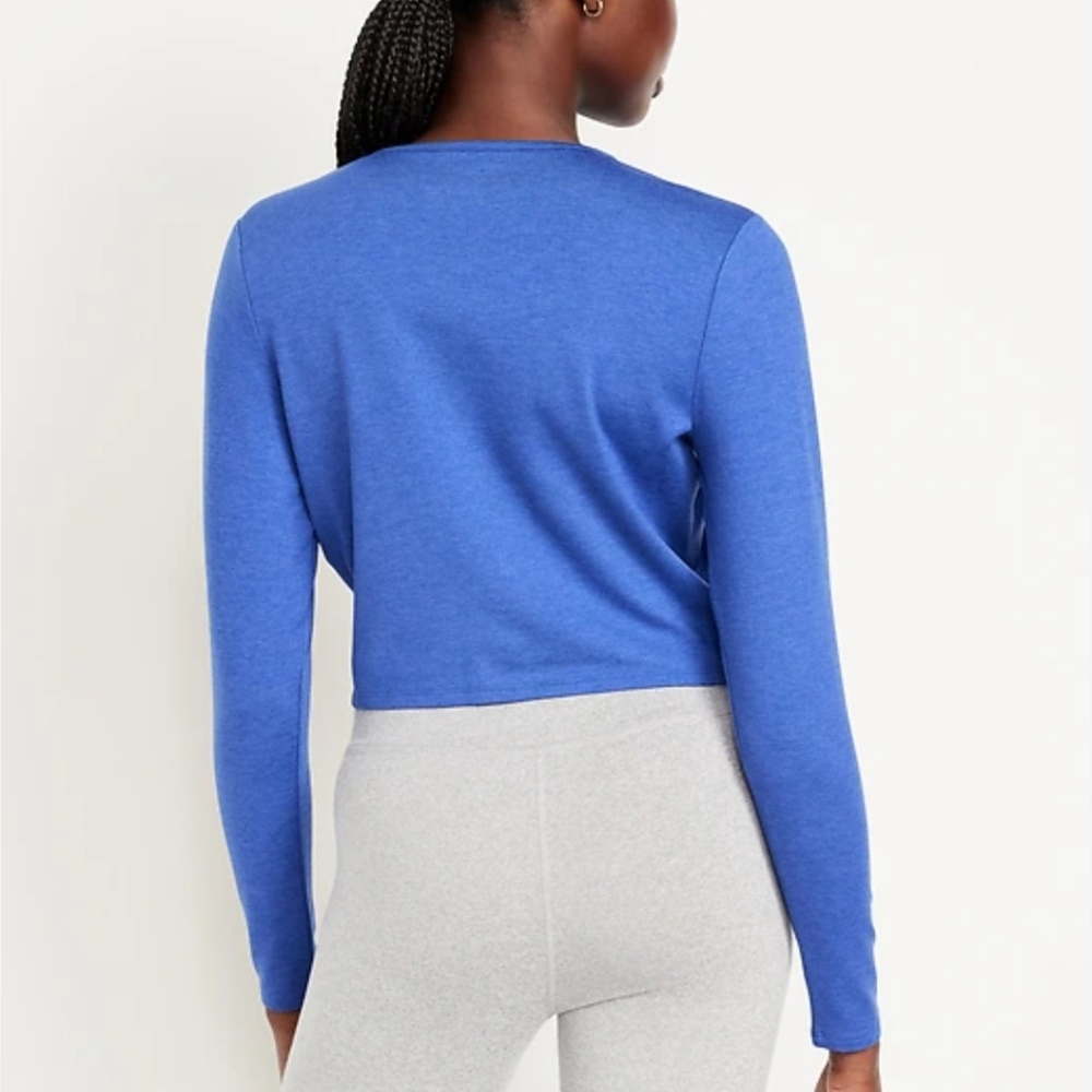 NWT Old Navy Blue CloudComfy Cropped Active Cardigan Size 2X - Picture 12 of 12
